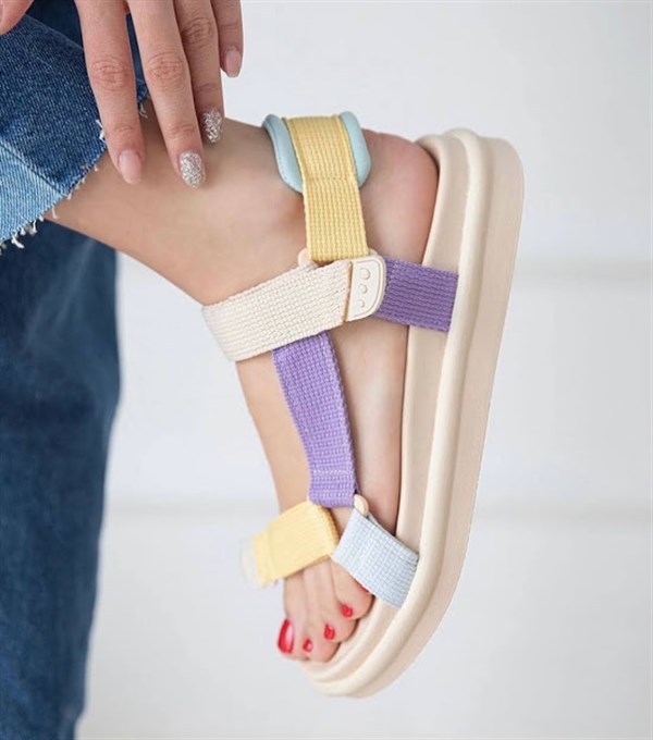 Lila Renkli Kadın Sandalet