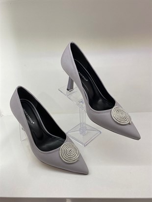 50-Gri Kadın Topuklu Ayakkabı